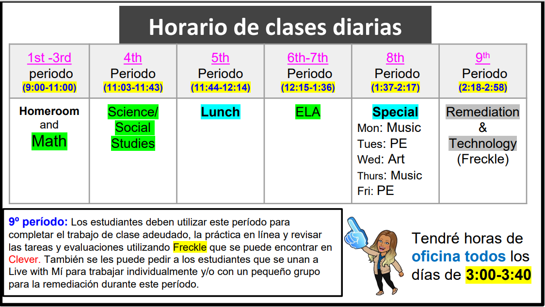 schedule